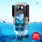 غطاء مقاوم للماء حتى 30م من PULUZ لـ Insta360 X3، حافظة مقاومة للماء حتى 30م