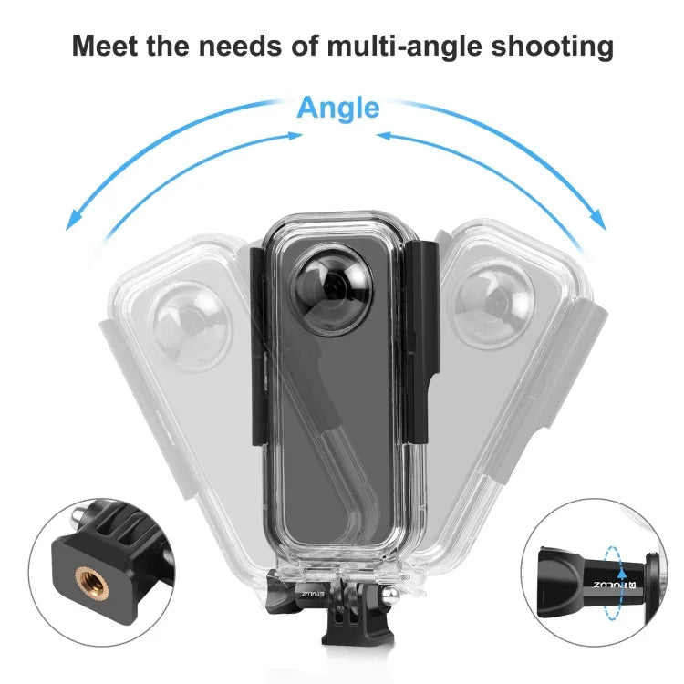 غطاء مقاوم للماء حتى 30م من PULUZ لـ Insta360 X3، حافظة مقاومة للماء حتى 30م