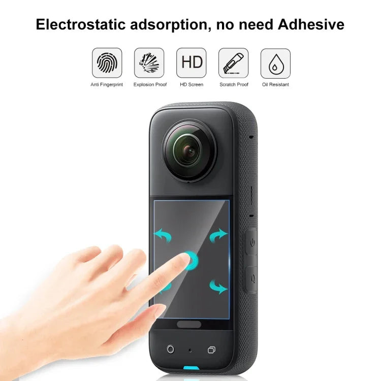 2 قطعة فيلم شاشة HD منحني لـ Insta360 X3 PULUZ، لـ Insta360 X3