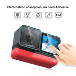 فيلم زجاجي مقسى 3 في 1 شاشة + عدسة 4K + عدسة لايكا لـ Insta360 One RS PULUZ، لـ Insta360 One RS