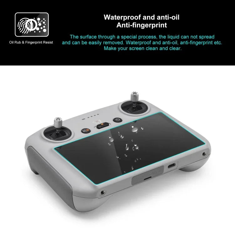 فيلم زجاجي مقسى لشاشة جهاز التحكم عن بعد DJI RC / RC 2 PULUZ، لـ DJI Mini 3 Pro / Mavic 3 Classic جهاز التحكم عن بعد