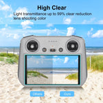 فيلم زجاجي مقسى لشاشة جهاز التحكم عن بعد DJI RC / RC 2 PULUZ، لـ DJI Mini 3 Pro / Mavic 3 Classic جهاز التحكم عن بعد