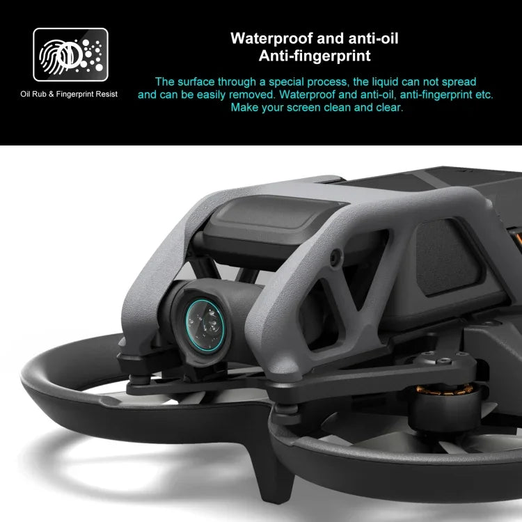 فيلم عدسة طائرة بدون طيار من الزجاج المقسى من PULUZ، قطعتان، لطائرة DJI Avata