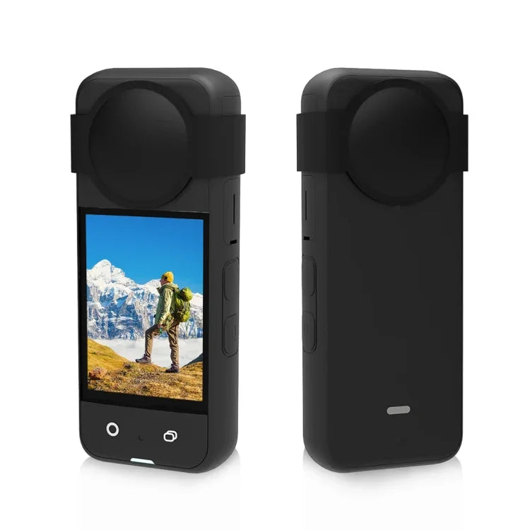 غطاء حماية عدسة من السيليكون PULUZ لجسم عدسة Insta360 X3، غطاء عدسة
