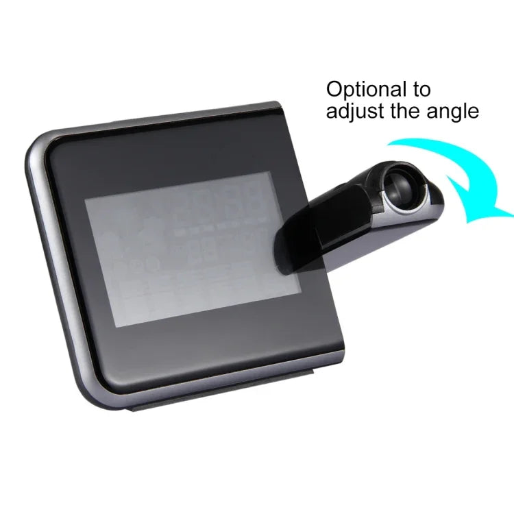 ساعة منبه رقمية متعددة الوظائف بشاشة LCD ملونة مع عرض LED للطقس / درجة الحرارة / الرطوبة / التقويم، ساعة منبه بعرض LED