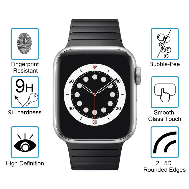 فيلم زجاج مقسى مقاوم للانفجار بصلابة سطح 9H+ وقطر قرص 38مم لساعات Apple Watch Edition 38مم، لسلسلة 3&2&1 مقاس 38مم