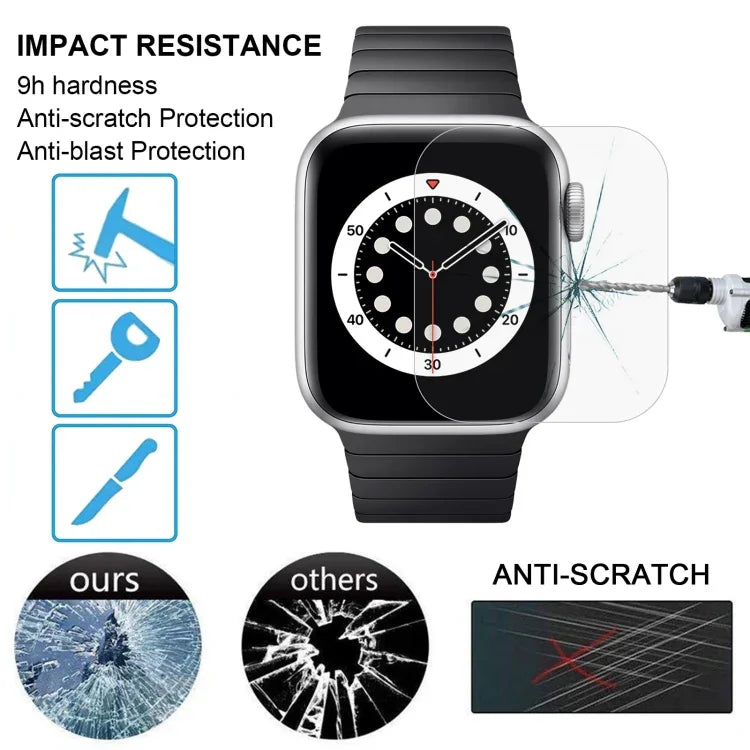 فيلم زجاج مقسى مقاوم للانفجار بصلابة سطح 9H+ وقطر قرص 38مم لساعات Apple Watch Edition 38مم، لسلسلة 3&2&1 مقاس 38مم