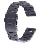 سوار ساعة فولاذي أسود لأبل ووتش 42مم، يستخدم فقط مع الموصلات (S-AW-0062)