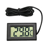 مقياس حرارة رقمي صغير بشاشة LCD للثلاجة والفريزر، حجم الإدخال 46 مم × 26.6 مم، طول الكابل 1 متر، PT-2