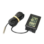 مقياس حرارة رقمي صغير بشاشة LCD للثلاجة والفريزر، حجم الإدخال 46 مم × 26.6 مم، طول الكابل 1 متر، PT-2