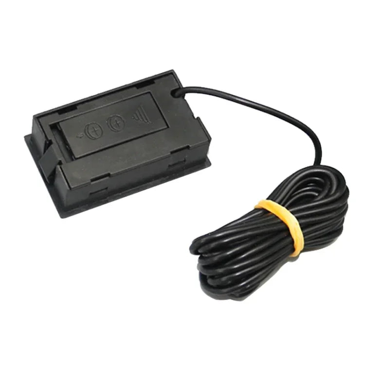 مقياس حرارة رقمي صغير بشاشة LCD للثلاجة والفريزر، حجم الإدخال 46 مم × 26.6 مم، طول الكابل 1 متر، PT-2