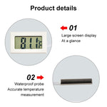 مقياس حرارة رقمي داخلي صغير بشاشة LCD (عرض بالفهرنهايت)، أبيض، (عرض بالفهرنهايت)(أبيض)، (عرض بالفهرنهايت)(أسود)