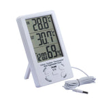 مقياس رطوبة / مقياس حرارة رقمي بشاشة LCD مع كابل حساس إضافي TA298، TA298