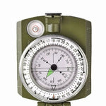 بوصلة جيولوجية عسكرية متعددة الوظائف GoldGood DC60-2A للسفر في الهواء الطلق مع عرض مضيء (أخضر عسكري)، DC60
