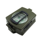بوصلة جيولوجية عسكرية متعددة الوظائف GoldGood DC60-2A للسفر في الهواء الطلق مع عرض مضيء (أخضر عسكري)، DC60
