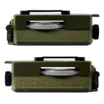 بوصلة جيولوجية عسكرية متعددة الوظائف GoldGood DC60-2A للسفر في الهواء الطلق مع عرض مضيء (أخضر عسكري)، DC60