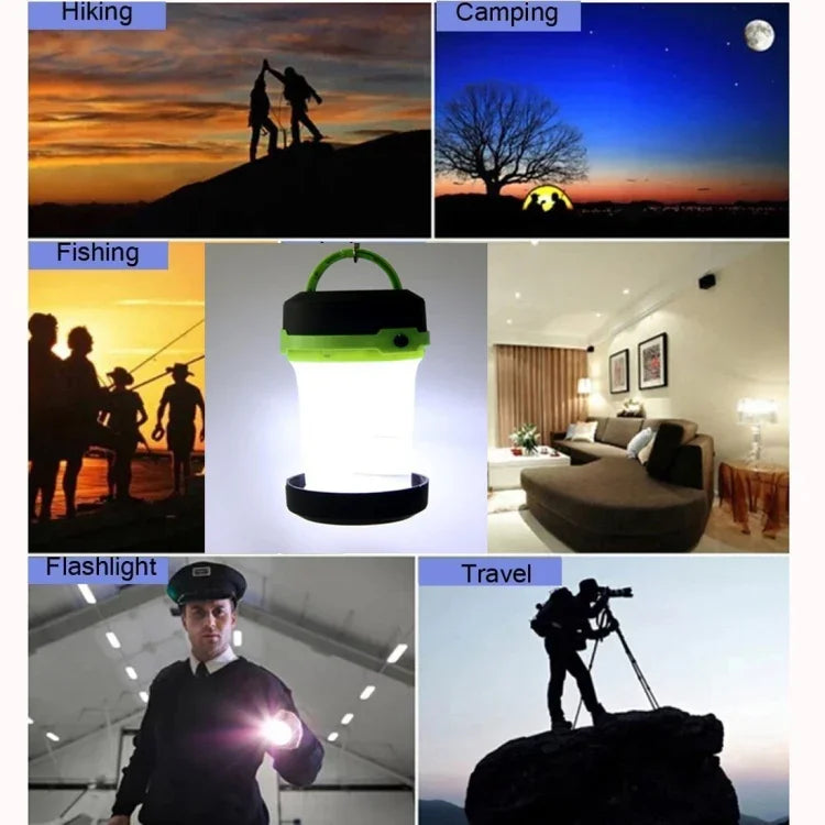 مصباح خيمة LED قابل للسحب بثلاث أوضاع