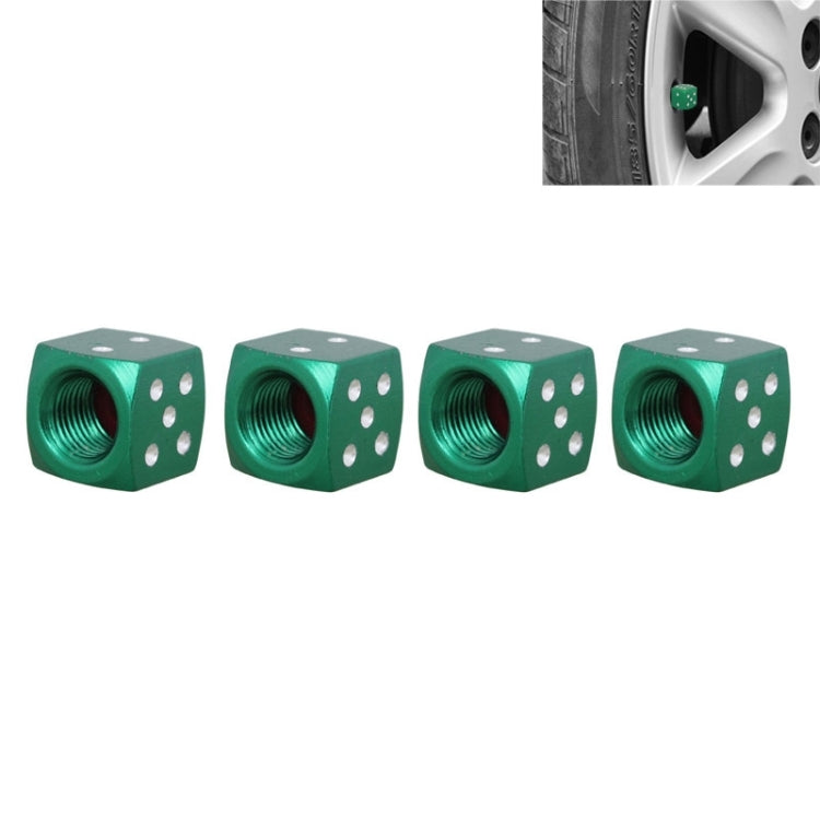 Universal 8mm Dice Style Aluminium Alloy Car Tire Valve Caps, Pack of 4, Dice Style, Dice Shape 5, Dice Style 5, Dice Style  5, Dice Style 4