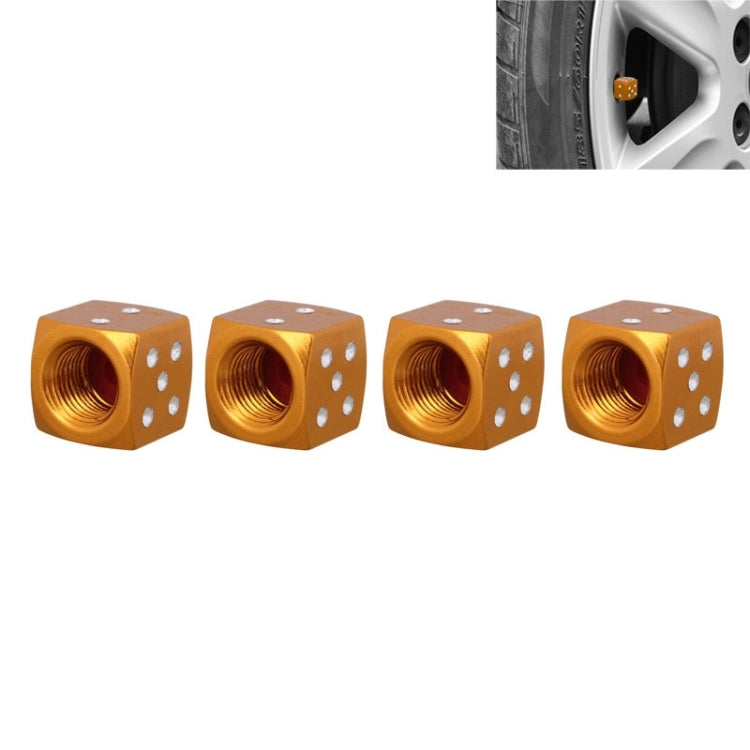Universal 8mm Dice Style Aluminium Alloy Car Tire Valve Caps, Pack of 4, Dice Style, Dice Shape 5, Dice Style 5, Dice Style  5, Dice Style 4