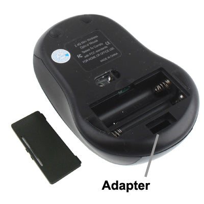 فأرة بصرية لاسلكية 2.4GHz مع مستقبل USB، توصيل وتشغيل، مسافة عمل تصل إلى 10 أمتار