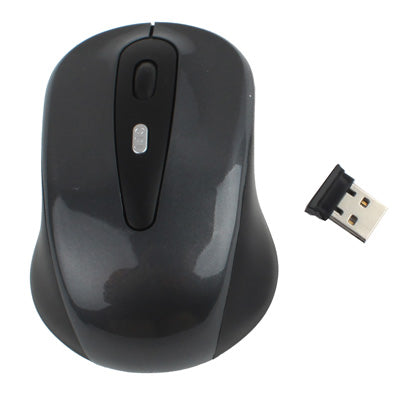 فأرة بصرية لاسلكية 2.4GHz مع مستقبل USB، توصيل وتشغيل، مسافة عمل تصل إلى 10 أمتار