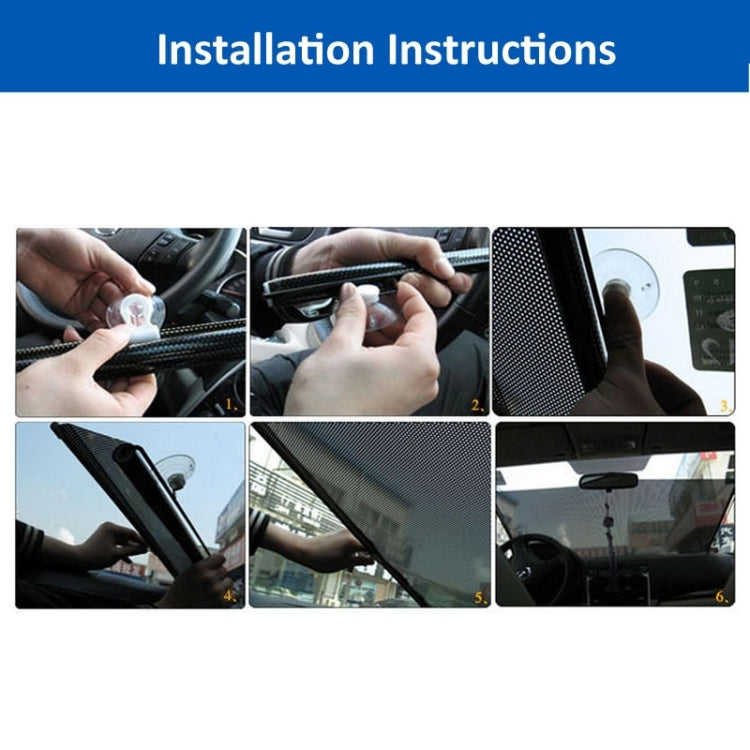 Retractable Car Window Sun Shade for Automobile Back Windshield, Size: 125cm x 45cm, Random Color Delivery, 125cmx 45cm
