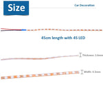 5 PCS Normally-on Style 45 LED 3528 SMD Waterproof Flexible Car Strip Light for Car Decoration, DC 12V, Length: 45cm, 45cm+Dark Blue, 45cm+Green, 45cm+Ice blue, 45cm+Pink, 45cm+Red, 45cm+White, 45cm+Yellow