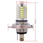 2 PCS H4 16.5W 990LM 6500K White Light 5630 SMD 33 LED Car Brake / Steering Light Bulb, DC12V, H4