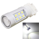 2 PCS T25 4.2W 630LM White Light Dual Wires 21 LED 2835 SMD Car Brake Light Daytime Running Light Bulb,  DC 12V, T25 Dual Wires