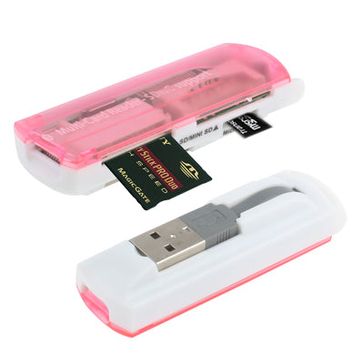 قارئ بطاقات متعدد USB 2.0، يدعم بطاقات SD/MMC، MS، TF، M2