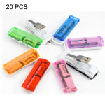 قارئ بطاقات متعدد USB 2.0، يدعم بطاقات SD/MMC، MS، TF، M2
