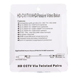 قطعتان من محول فيديو سلبي 1 قناة CVI/TVI/AHD 202C-HD، محول محوري، 202C-HD