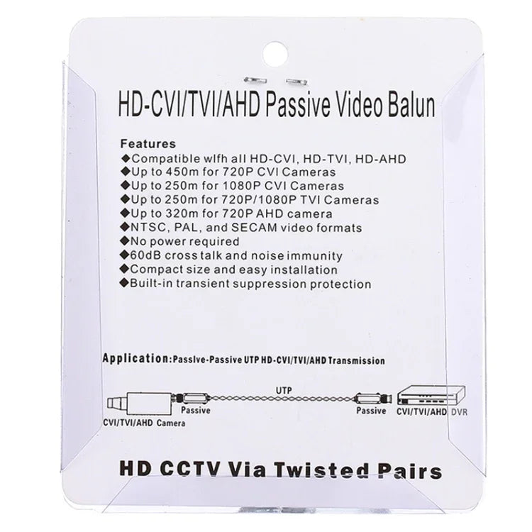 قطعتان من محول فيديو سلبي 1 قناة CVI/TVI/AHD 202P HD، 202P