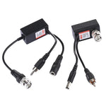قطعتان HD 213B-C محول فيديو وصوت وطاقة بالون كوكسيال CVI/TVI/AHD، 213B-C