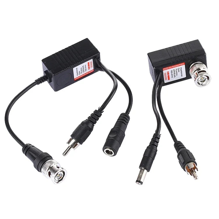 قطعتان HD 213B-C محول فيديو وصوت وطاقة بالون كوكسيال CVI/TVI/AHD، 213B-C