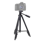 حامل ثلاثي القوائم YUNTENG VCT-681 بطول 138 سم لكاميرات SLR / Micro-SLR / الرقمية، أرجل من الألمنيوم قابلة للطي بأربعة أقسام، مناسب لكاميرات كانون / نيكون / باناسونيك / بنتاكس / كاسيو / سوني / فوجي (سعة التحميل: 3 كجم)