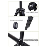 حامل ثلاثي القوائم YUNTENG VCT-681 بطول 138 سم لكاميرات SLR / Micro-SLR / الرقمية، أرجل من الألمنيوم قابلة للطي بأربعة أقسام، مناسب لكاميرات كانون / نيكون / باناسونيك / بنتاكس / كاسيو / سوني / فوجي (سعة التحميل: 3 كجم)