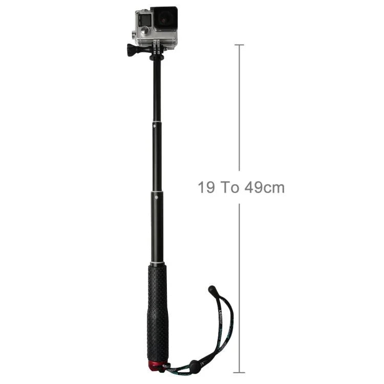 عمود أحادي قابل للتمديد بطول 49 سم مع مسمار لكاميرات GoPro، Insta360، DJI وغيرها من كاميرات الحركة، الطول الأقصى: 49 سم (أحمر)، الطول الأقصى: 49 سم (أزرق)، الطول الأقصى: 49 سم (ذهبي)، الطول الأقصى: 49 سم (أخضر)