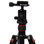حامل ثلاثي الأرجل محمول قابل للتعديل من الألمنيوم Triopo MT-2504C مع رأس كروي NB-1S لكاميرات كانون نيكون سوني DSLR، MT-2504C (أسود)، MT-2504C (ذهبي)