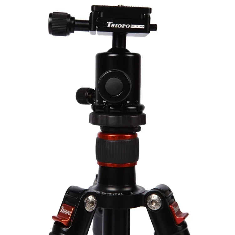 حامل ثلاثي الأرجل محمول قابل للتعديل من الألمنيوم Triopo MT-2504C مع رأس كروي NB-1S لكاميرات كانون نيكون سوني DSLR، MT-2504C (أسود)، MT-2504C (ذهبي)