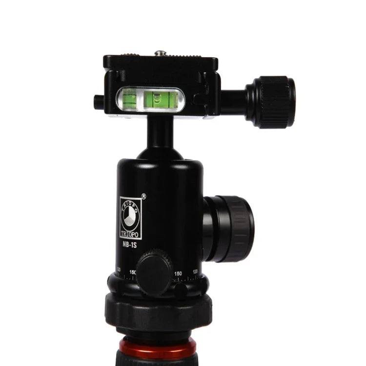 حامل ثلاثي الأرجل محمول قابل للتعديل من الألمنيوم Triopo MT-2504C مع رأس كروي NB-1S لكاميرات كانون نيكون سوني DSLR، MT-2504C (أسود)، MT-2504C (ذهبي)