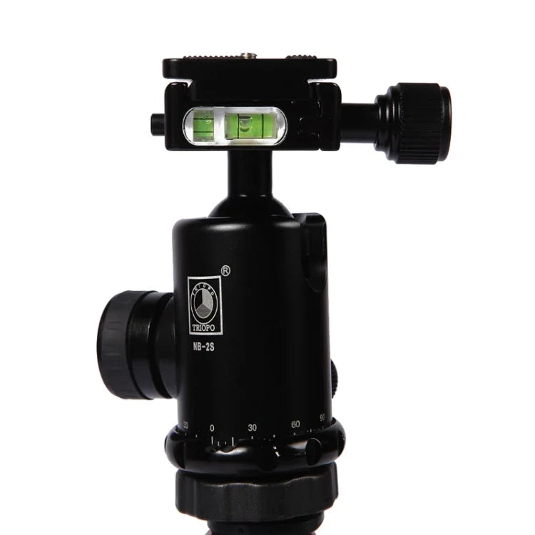 حامل ثلاثي الأرجل محمول قابل للتعديل من الألمنيوم Triopo MT-2804C مع رأس كروي NB-2S لكاميرات كانون نيكون سوني DSLR، MT-2804C (أسود)، MT-2804C (ذهبي)