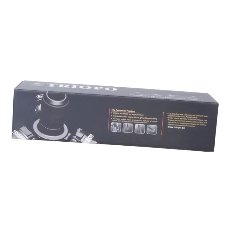 حامل ثلاثي الأرجل محمول قابل للتعديل من الألمنيوم Triopo MT-2804C مع رأس كروي NB-2S لكاميرات كانون نيكون سوني DSLR، MT-2804C (أسود)، MT-2804C (ذهبي)