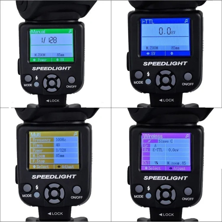 فلاش سرعة عالية Triopo TR-985 TTL لكاميرات DSLR، TR-985 لكاميرا كانون، TR-985 لكاميرا نيكون