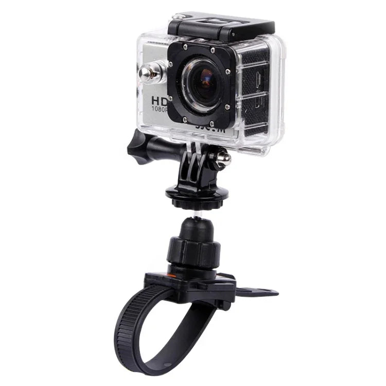 حامل كاميرا ثلاثي القوائم مع حزام للرأس / خوذة لـ GoPro HERO4 / 3+ / 2 و 1، XiaoMi YI، SJCAM SJ4000 / SJ5000 / SJ6000 / SJ7000 / كاميرا رياضية Kjstar، حامل كاميرا ثلاثي القوائم