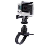 حامل كاميرا ثلاثي القوائم مع حزام للرأس / خوذة لـ GoPro HERO4 / 3+ / 2 و 1، XiaoMi YI، SJCAM SJ4000 / SJ5000 / SJ6000 / SJ7000 / كاميرا رياضية Kjstar، حامل كاميرا ثلاثي القوائم