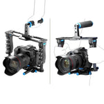 حامل كتف كاميرا بمقبضين YELANGU YLG1103A-A + طقم مثبت كاميرا مع صندوق مات للكاميرات DSLR / كاميرات الفيديو