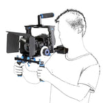 حامل كتف كاميرا بمقبضين YELANGU YLG1103A-A + طقم مثبت كاميرا مع صندوق مات للكاميرات DSLR / كاميرات الفيديو
