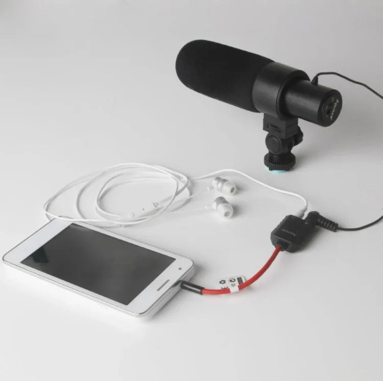 كابل مقسم ميكروفون سماعة رأس Aputure 3.5 مم صوت Y ذكر إلى 2 أنثى، 3.5 مم ذكر إلى 2 أنثى