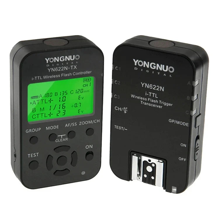 مجموعة تحكم ومُرسل فلاش لاسلكي YONGNUO YN622N-KIT i-TTL لكاميرات نيكون، لكاميرات نيكون